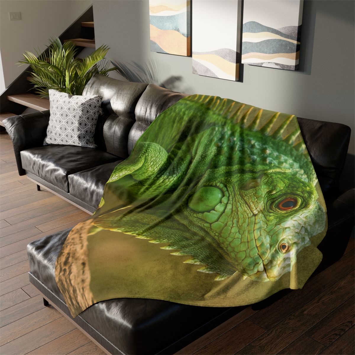 Green Iguana Sun Poise custom blankets