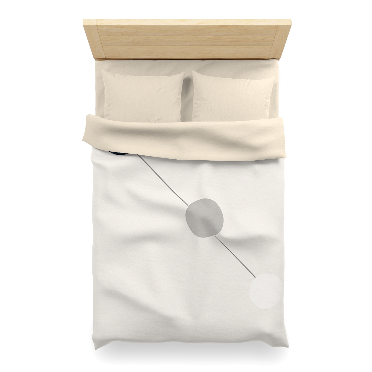 Orbital Triad Alignment designer printed duvets