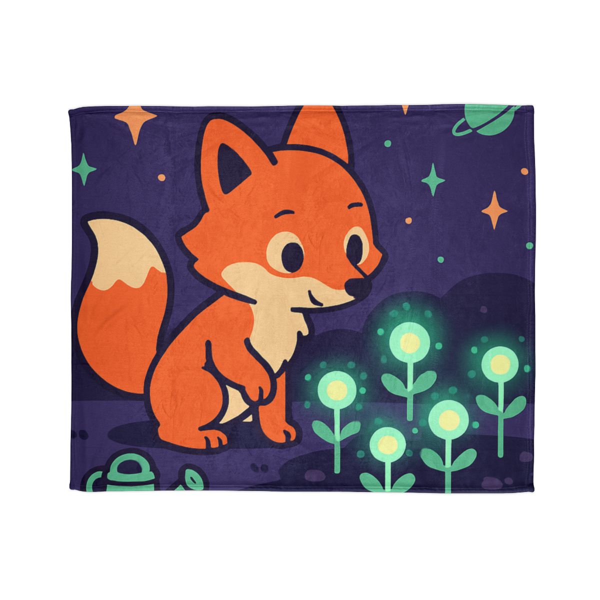 Galaxy Garden Fox decorative home blankets