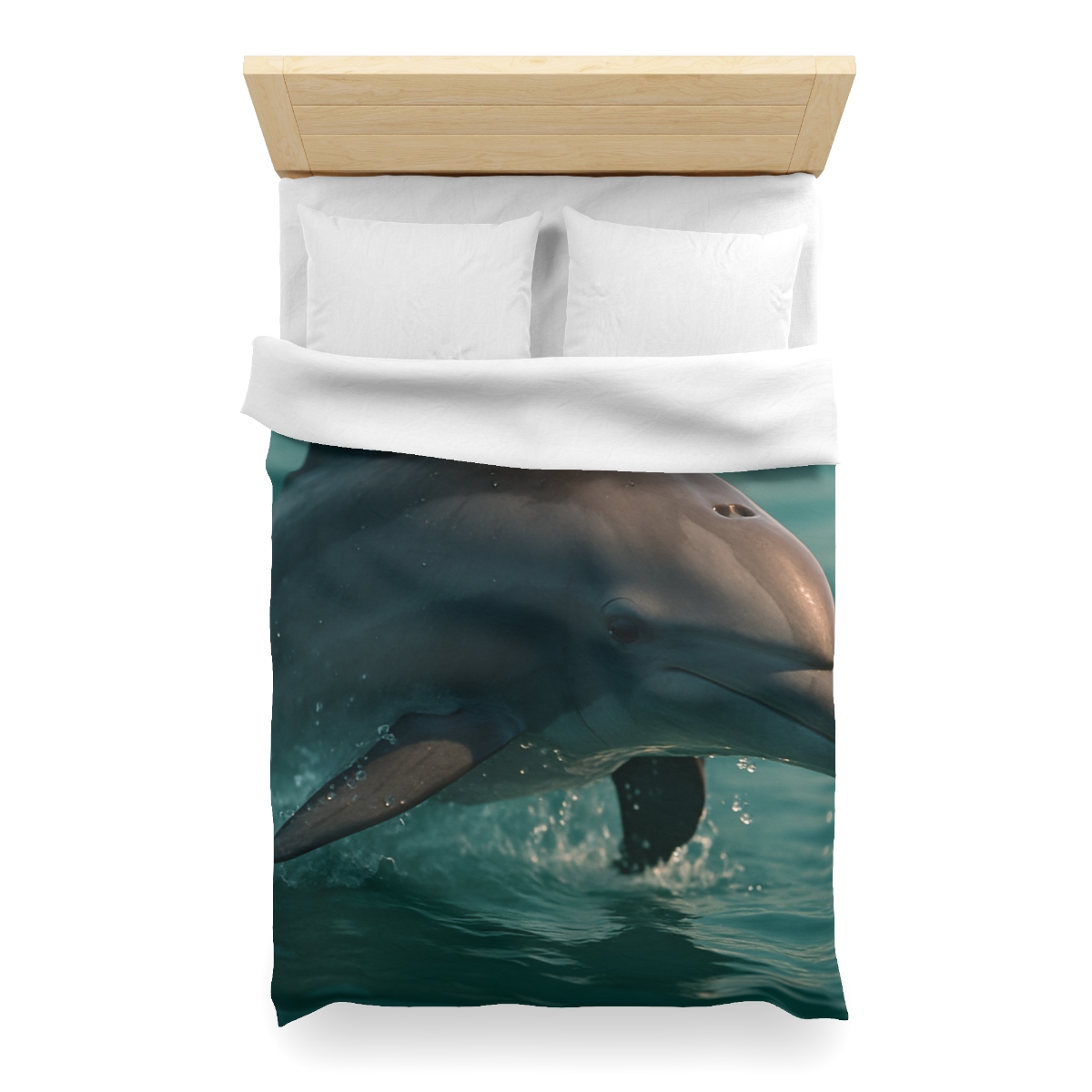 Silver Glide Bottlenose Dolphin personalized bedding duvets
