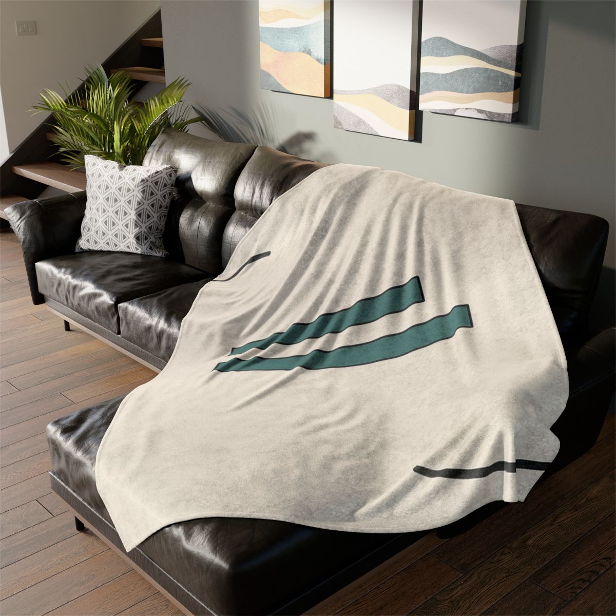 Offset Arc And Bar Dialogue stylish throw blankets