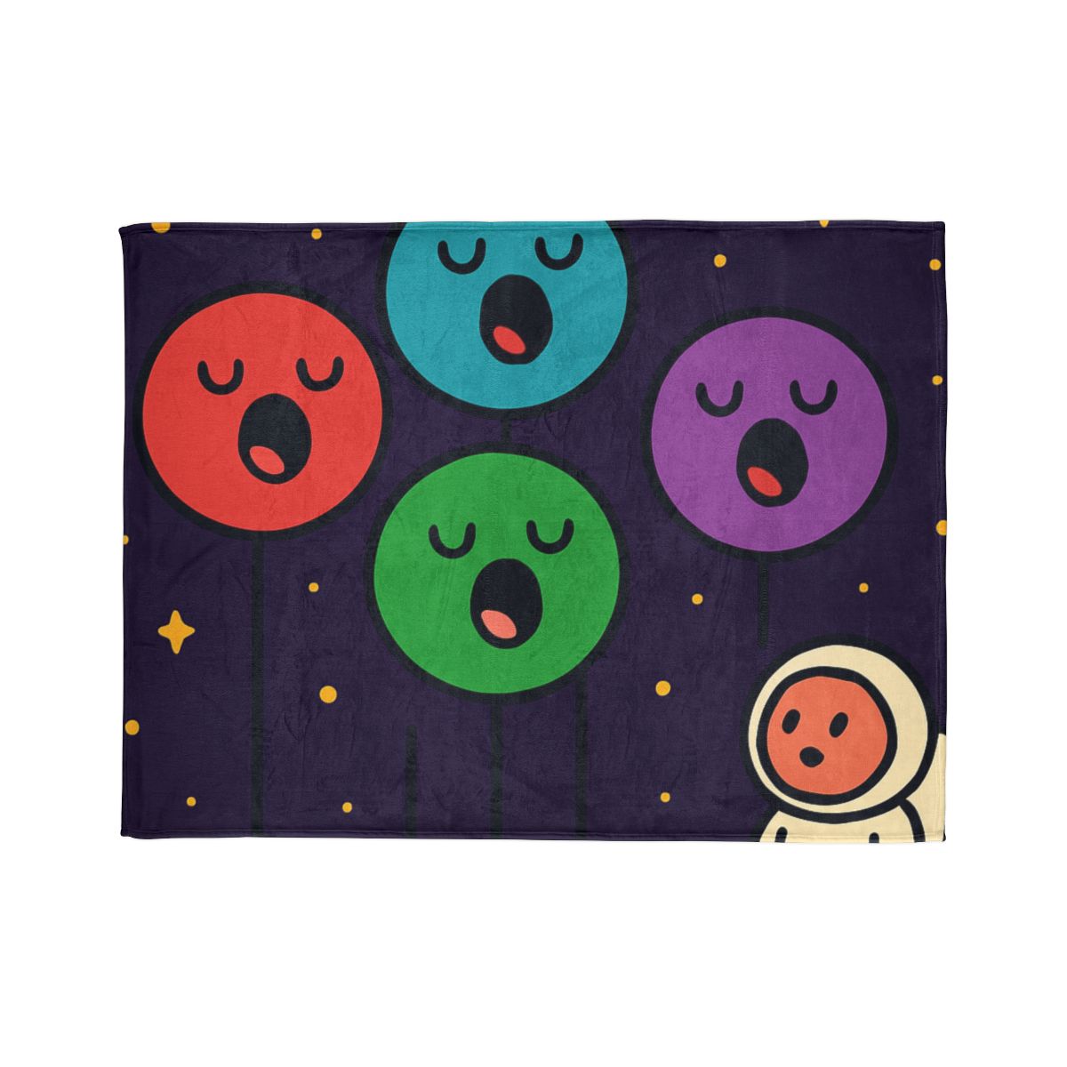 Galaxy Garden Of Singing Planets designer printed blankets