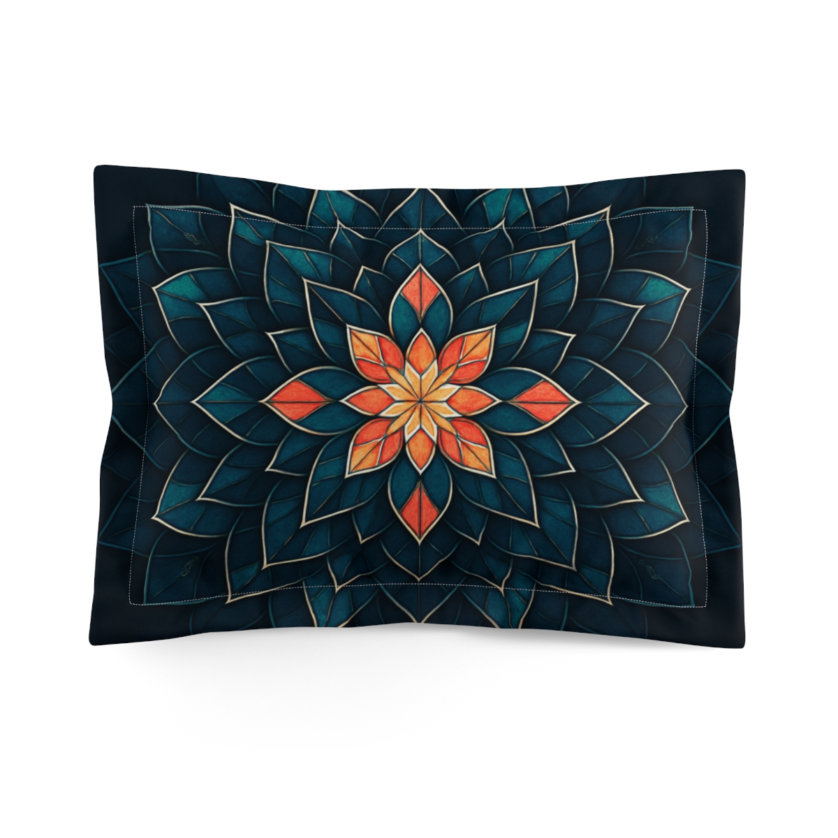 Petal Prism Mandala designer printed pillows
