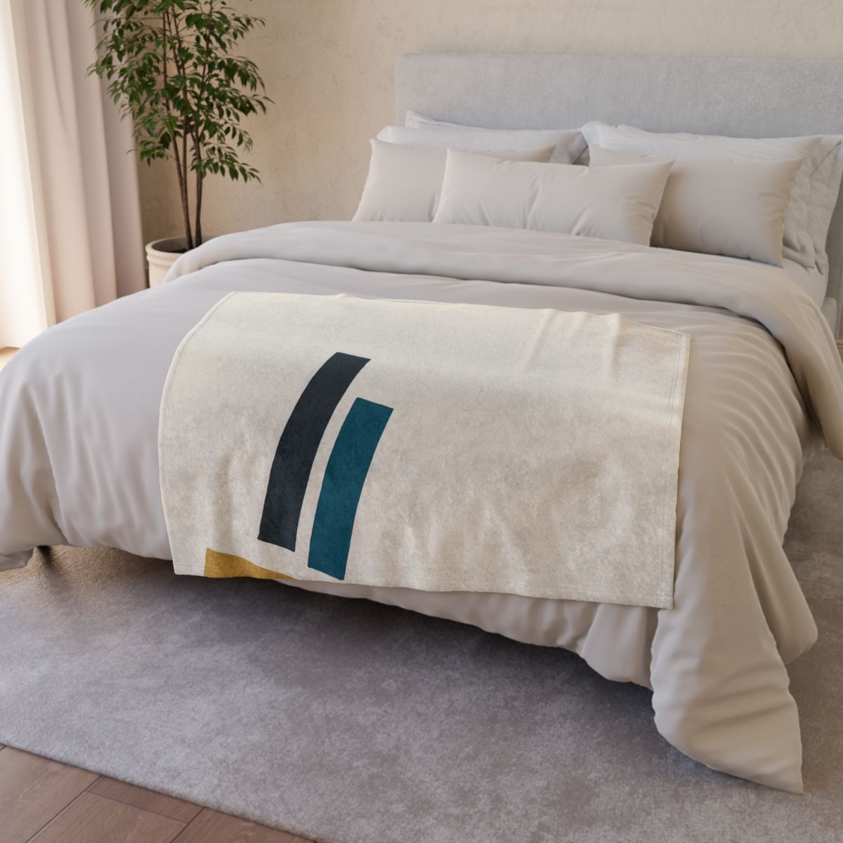 Balanced Triad Of Rectangles warm winter blankets