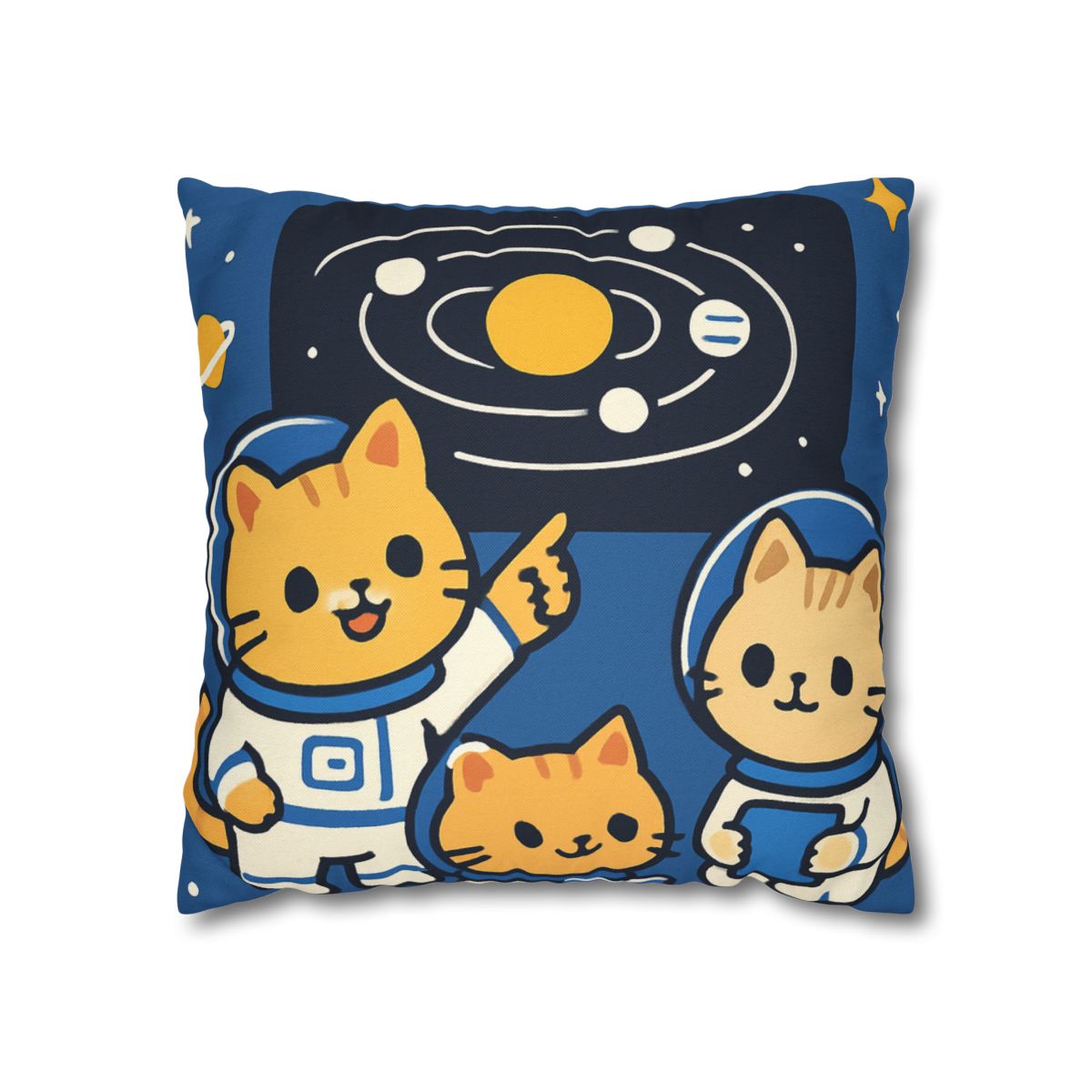 Space School For Curious Cats soft cotton pillow cases