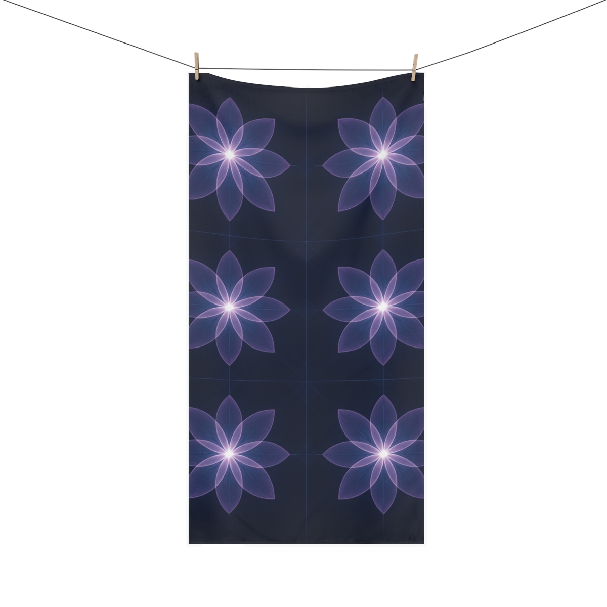 Celestial Blossom Grid comfortable face towels