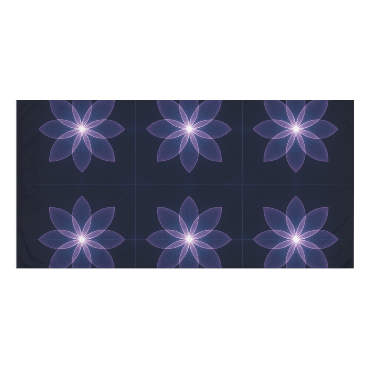 Celestial Blossom Grid comfortable face towels