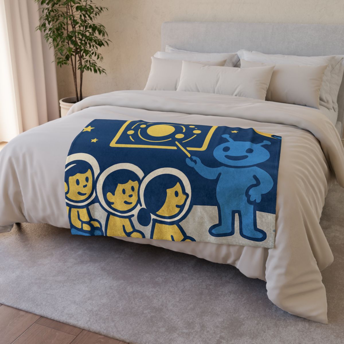 Celestial Classroom On The Moon unique gift blankets