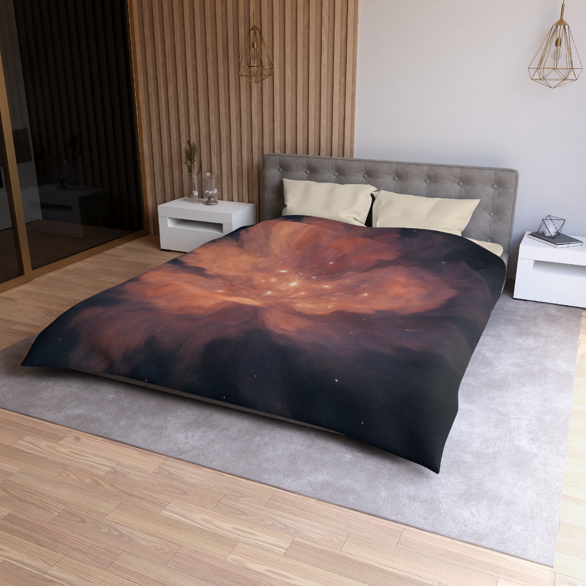 Celestial Dust Bloom personalized bedding duvets