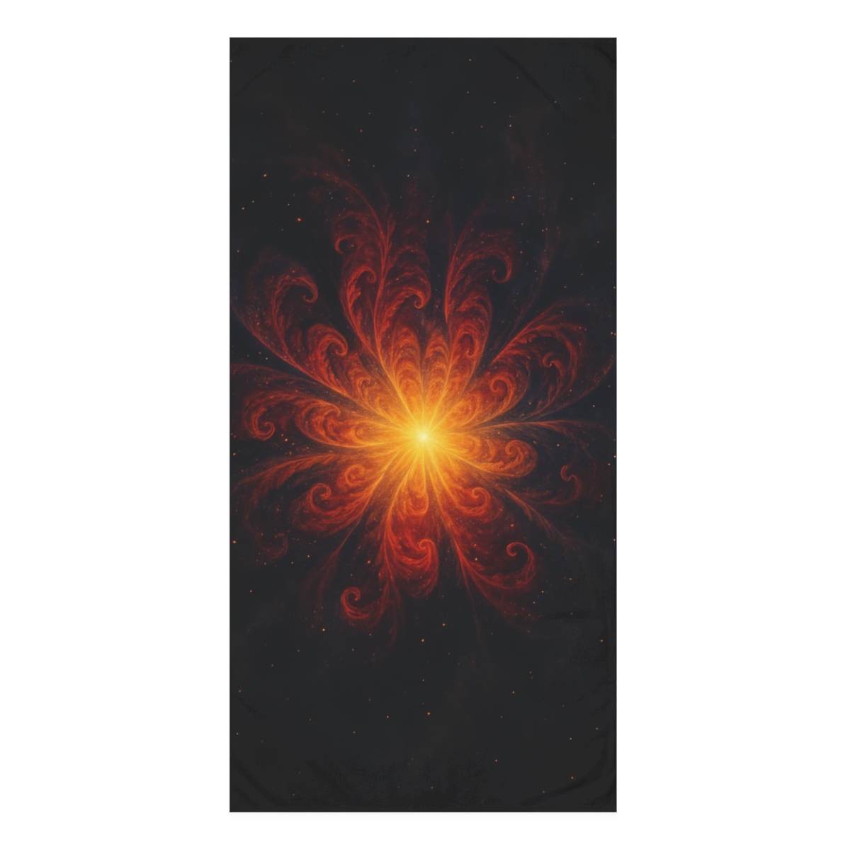 Celestial Fractal Bloom stylish beach towels