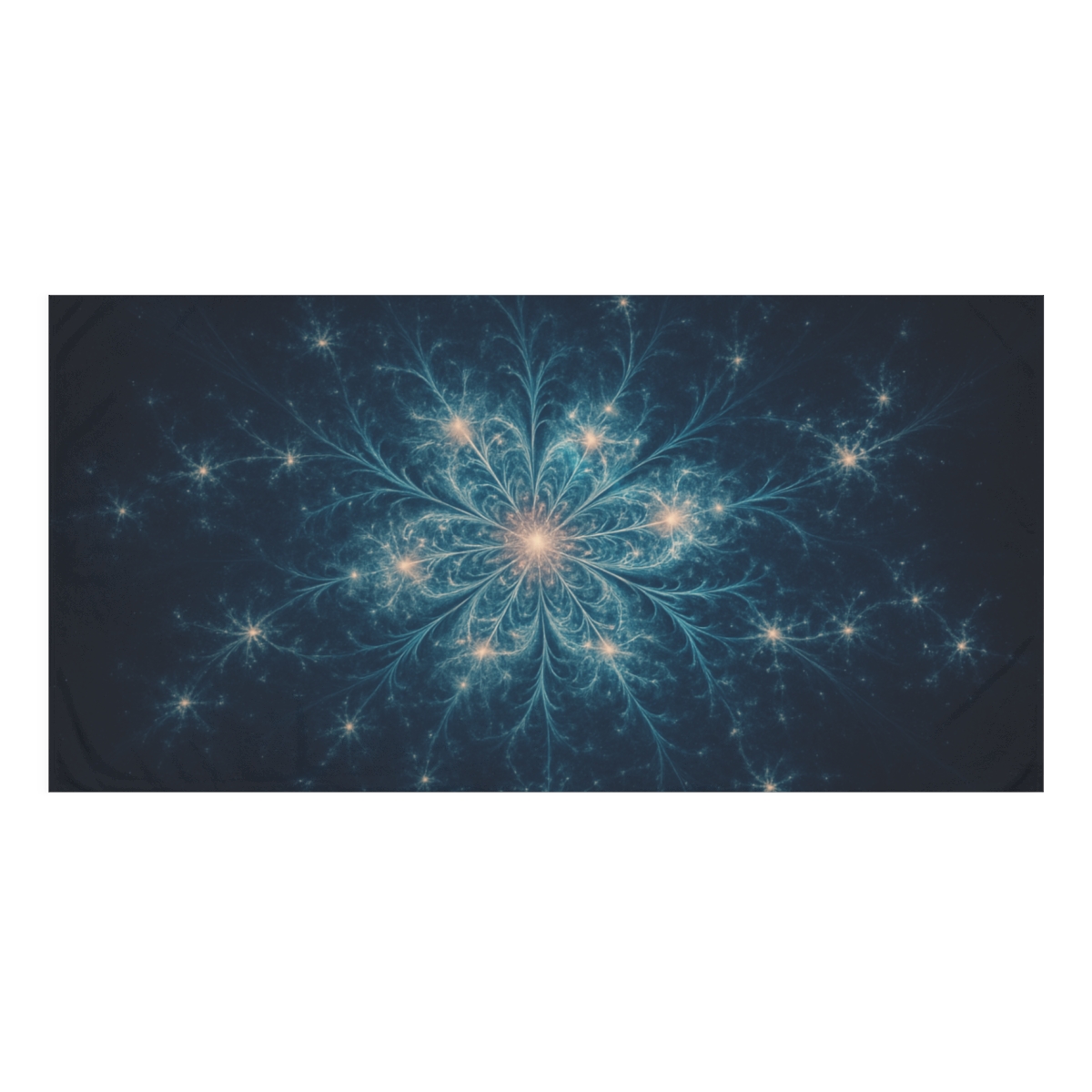 Celestial Fractal Bloom decorative home towels