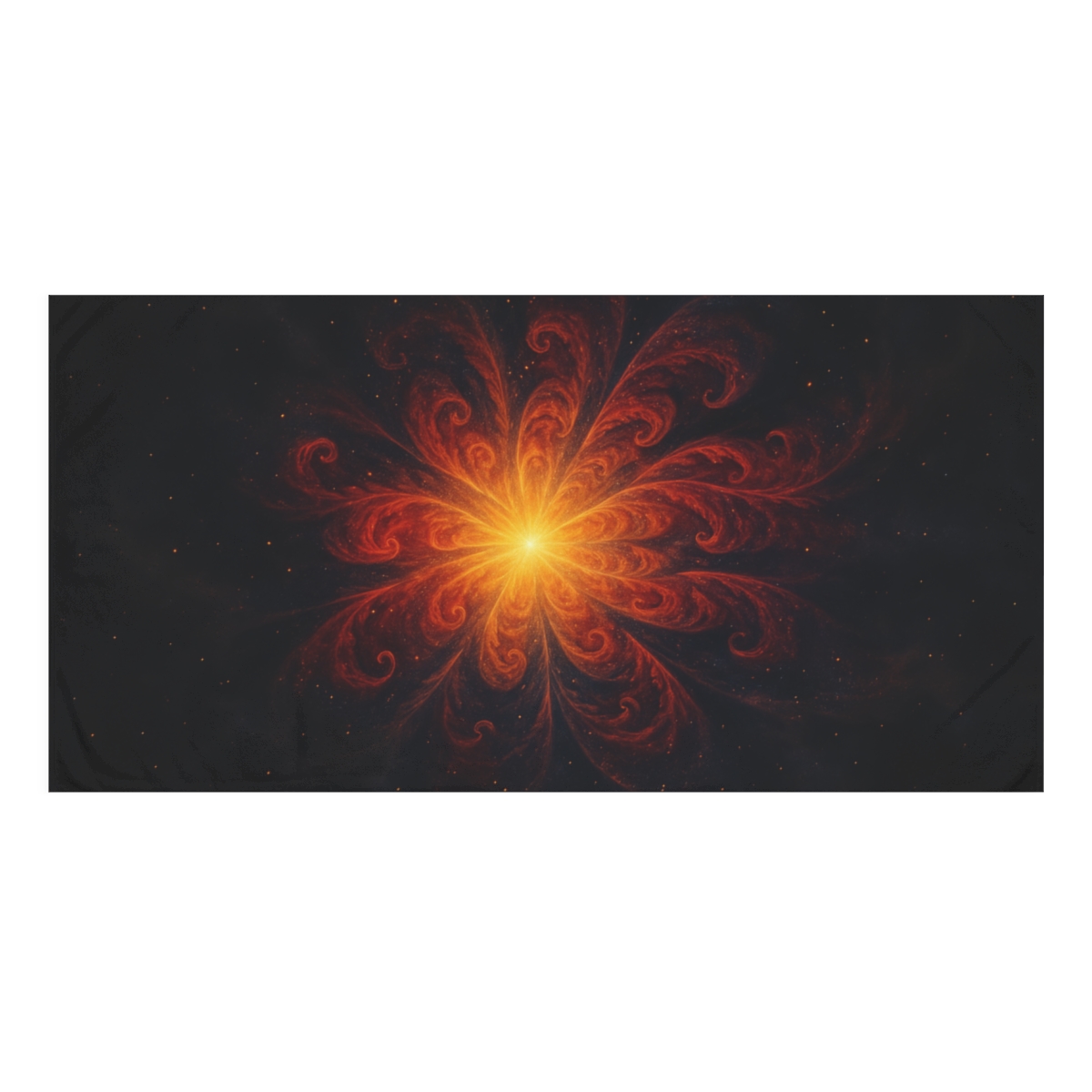 Celestial Fractal Bloom stylish beach towels
