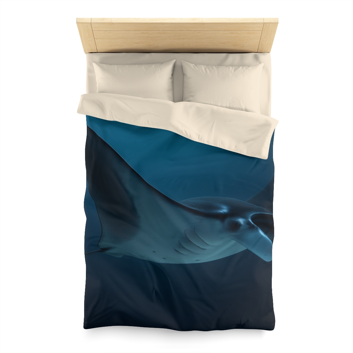 Celestial Glide Manta Ray designer printed duvets