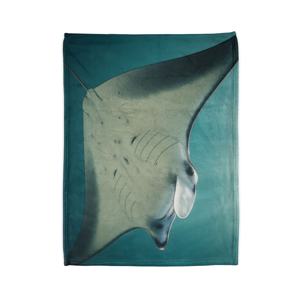 Celestial Glide Reef Manta Ray soft fleece blankets
