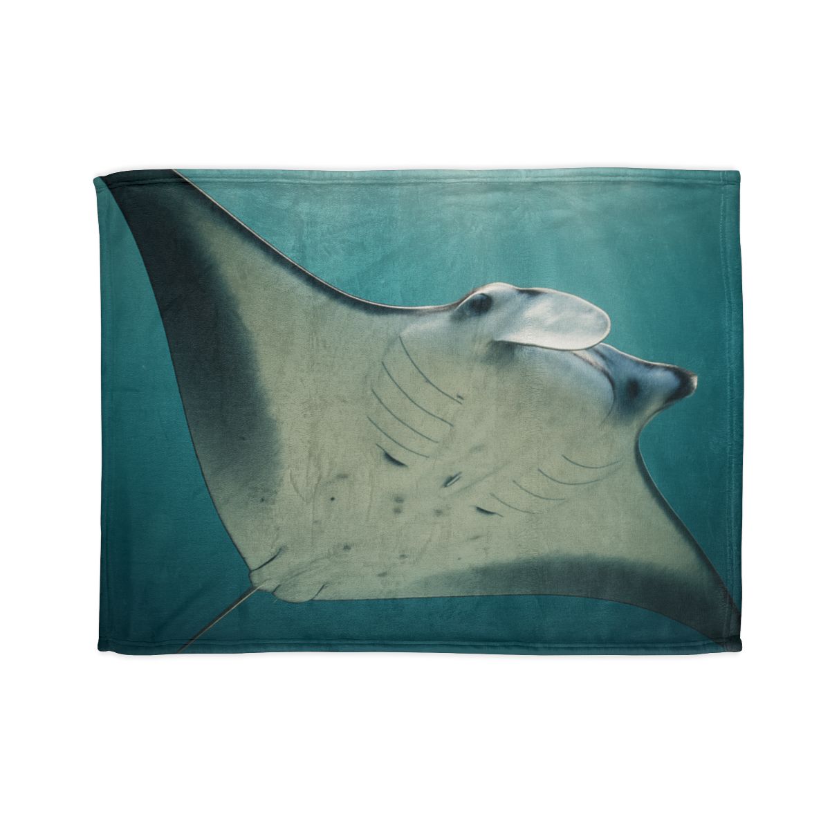 Celestial Glide Reef Manta Ray soft fleece blankets