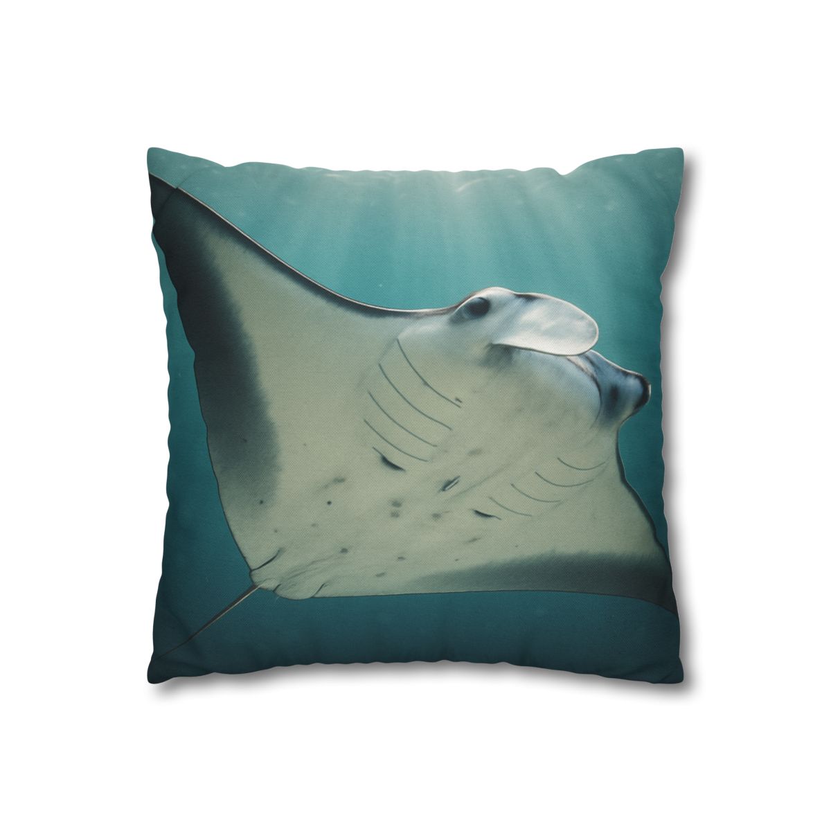 Celestial Glide Reef Manta Ray stylish decorative pillowcases