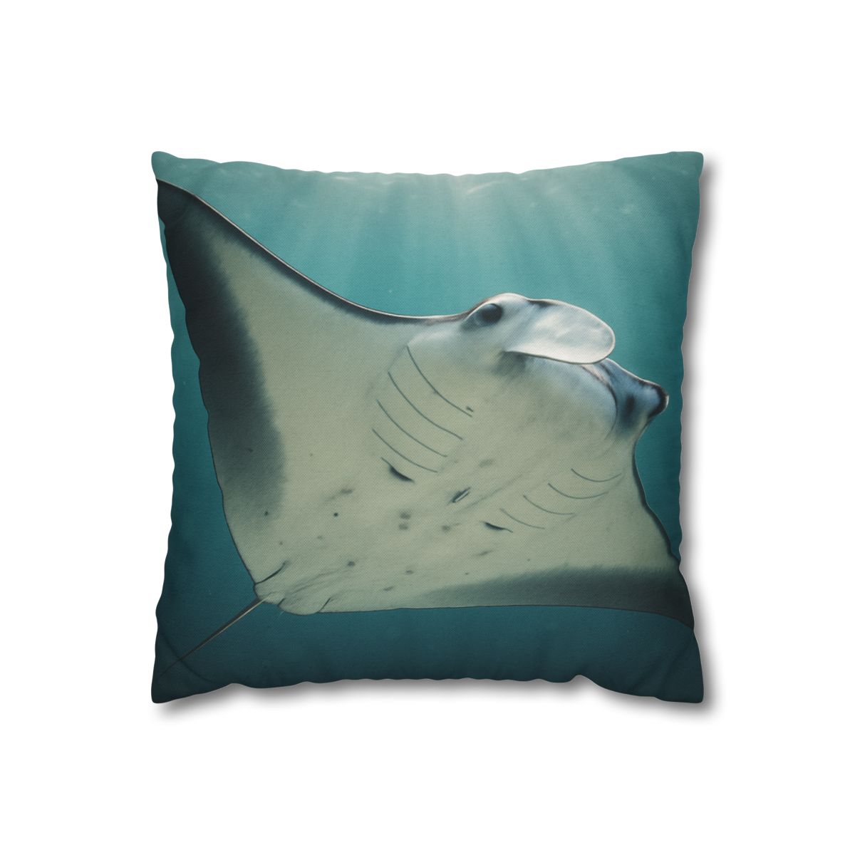 Celestial Glide Reef Manta Ray stylish decorative pillowcases