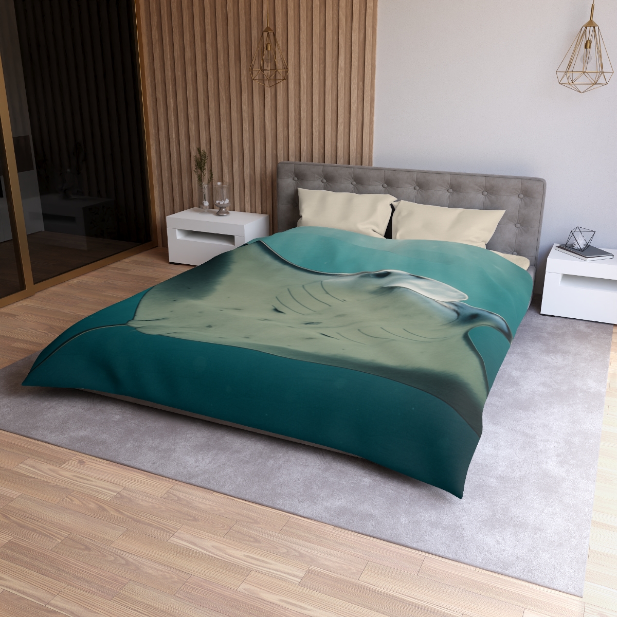 Celestial Glide Reef Manta Ray warm winter duvets