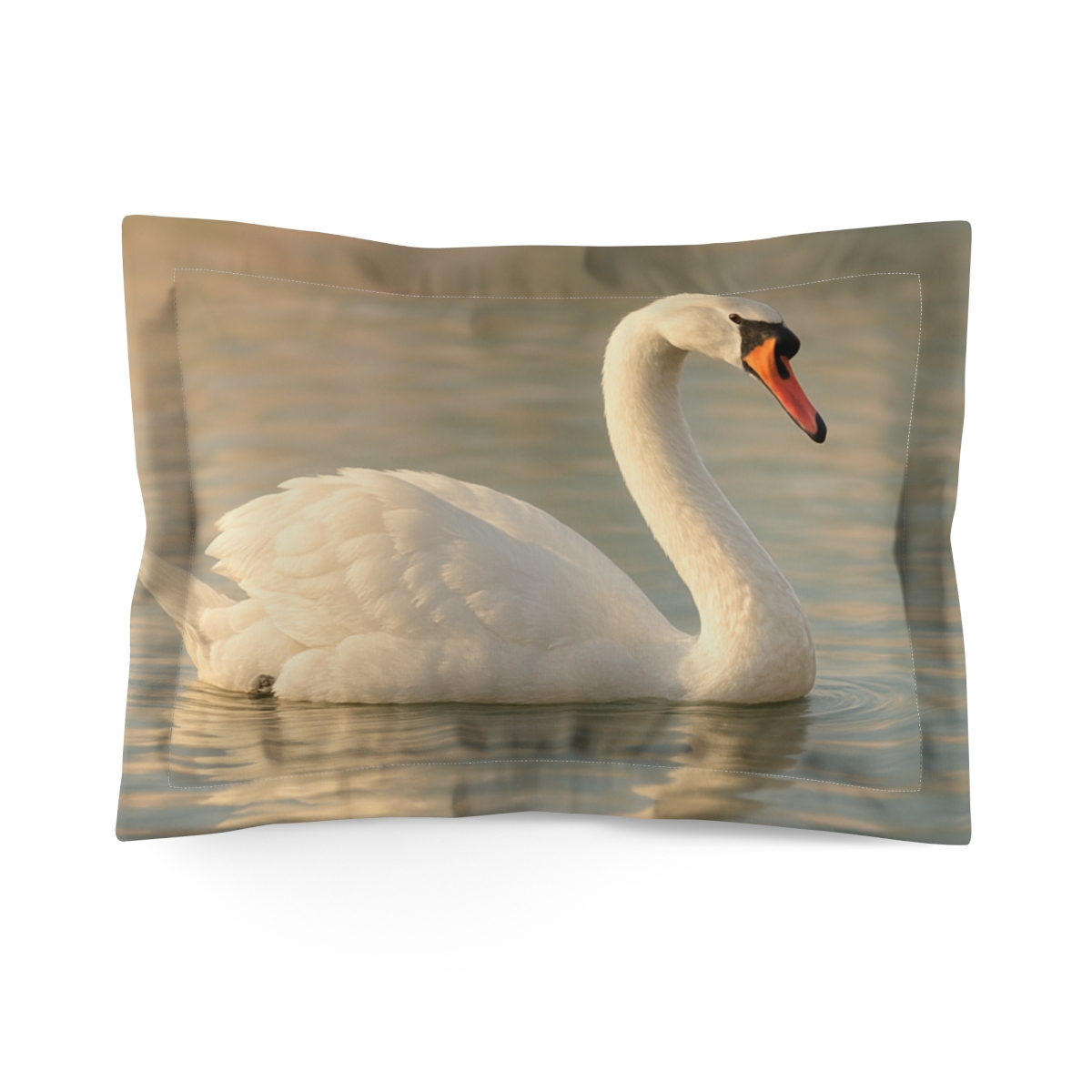 Celestial Glide Swan designer printed pillows