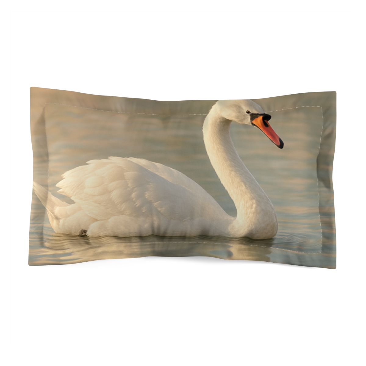 Celestial Glide Swan designer printed pillows