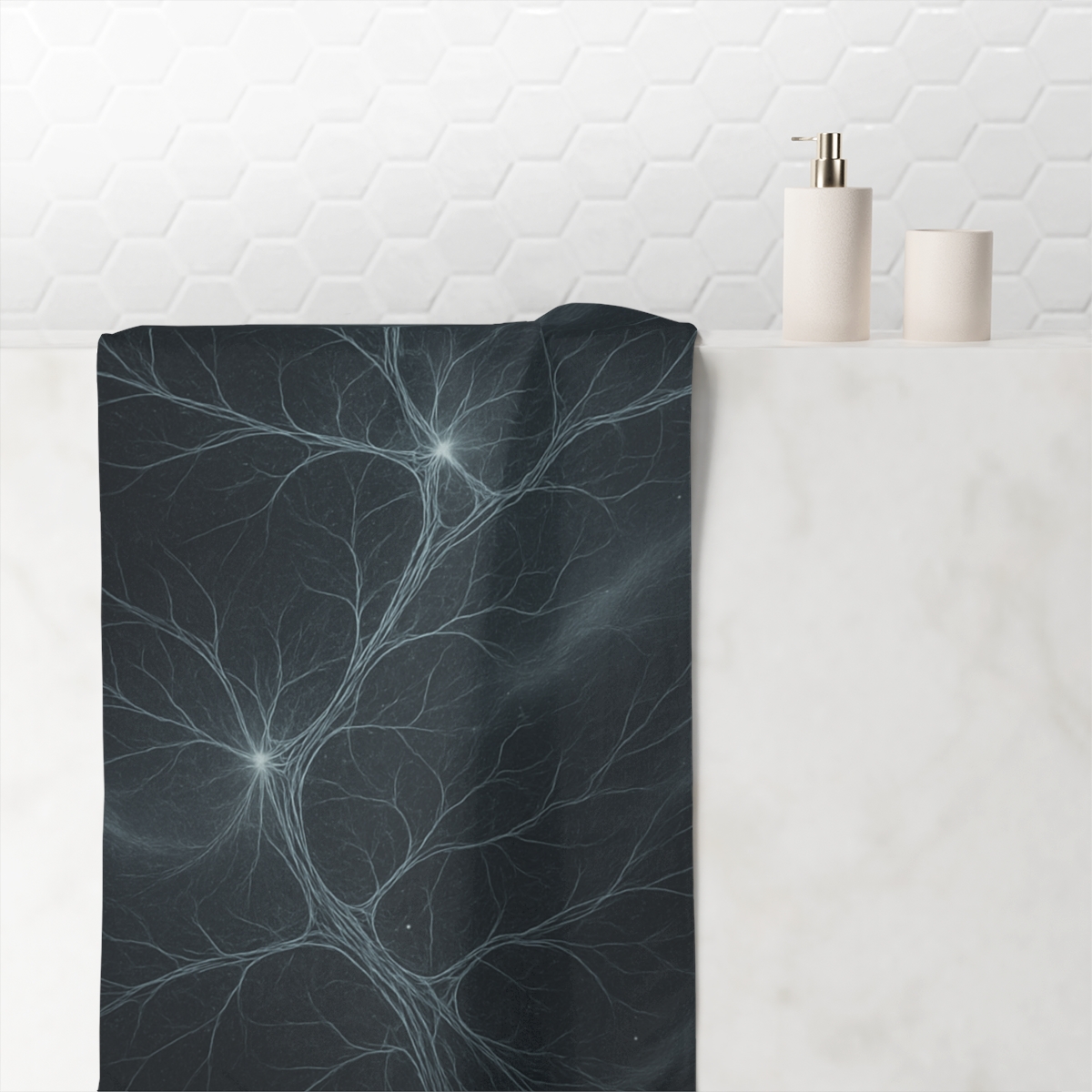 Celestial Lattice Drift custom towels