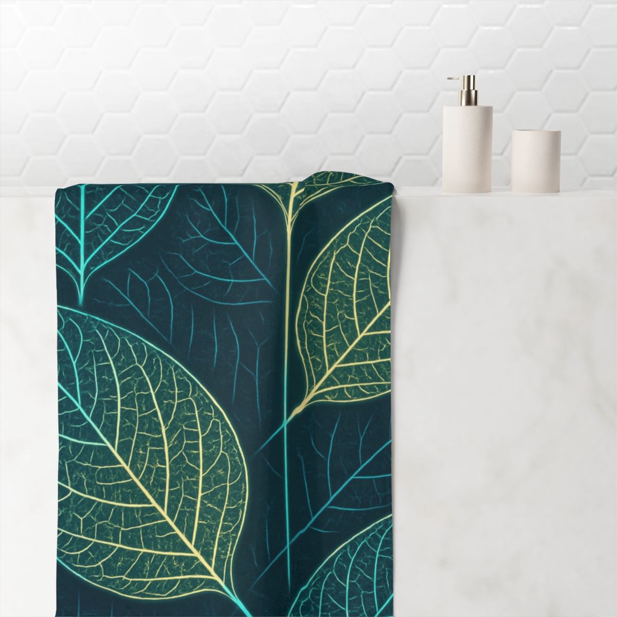 Celestial Leaf Circuit trendy hand towels