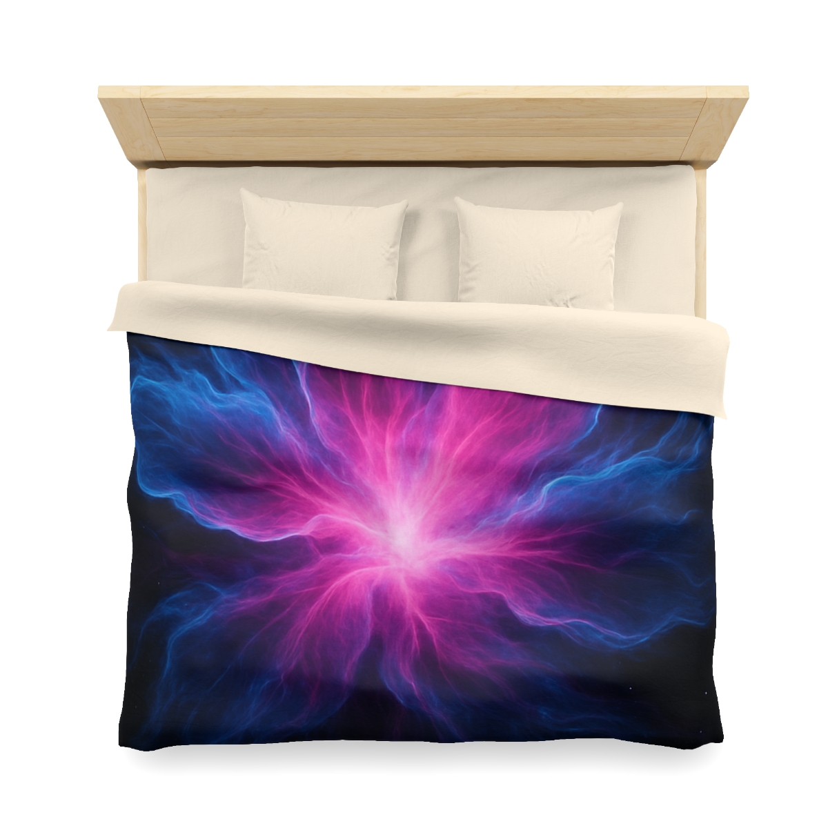Celestial Plasma Bloom personalized bedding duvets