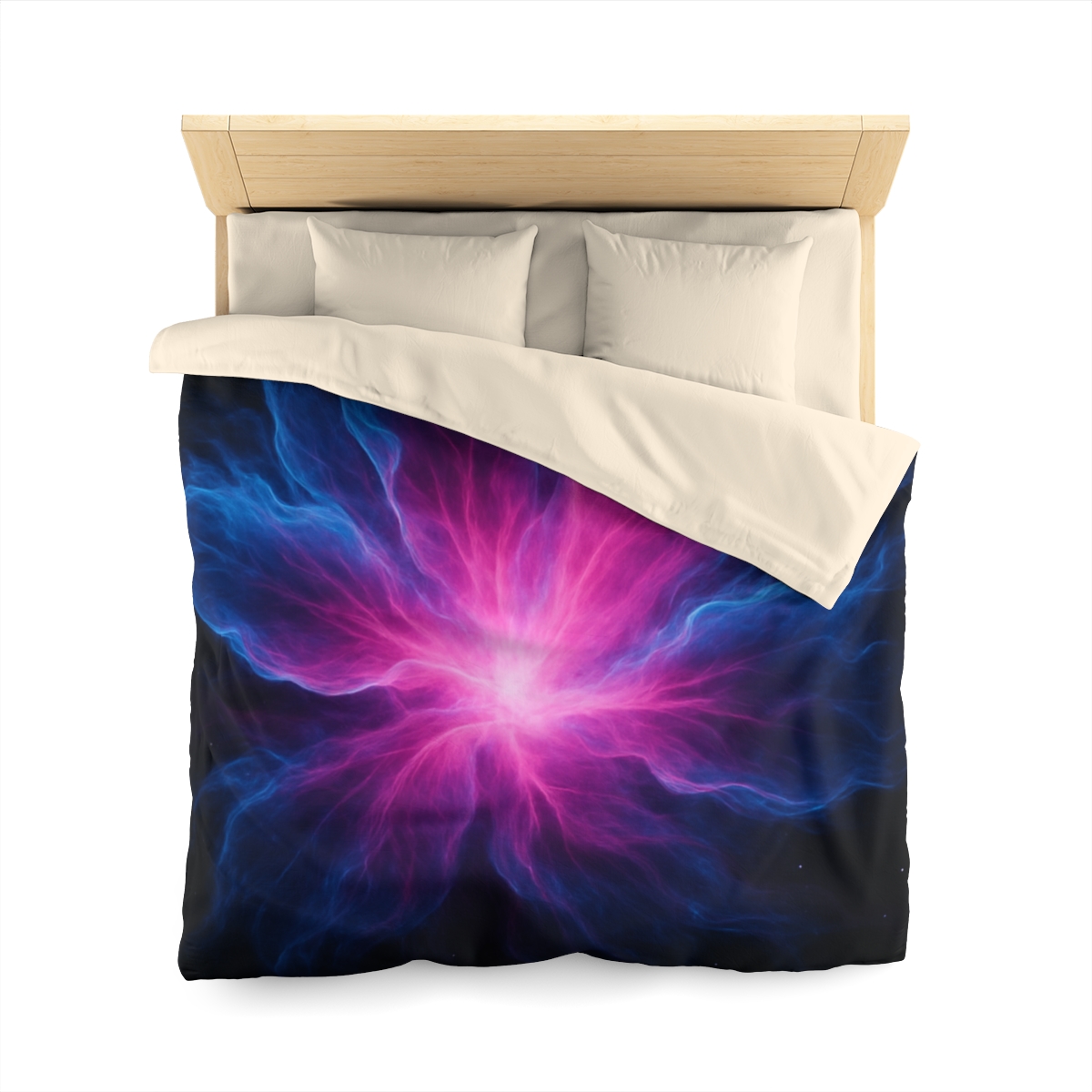 Celestial Plasma Bloom personalized bedding duvets
