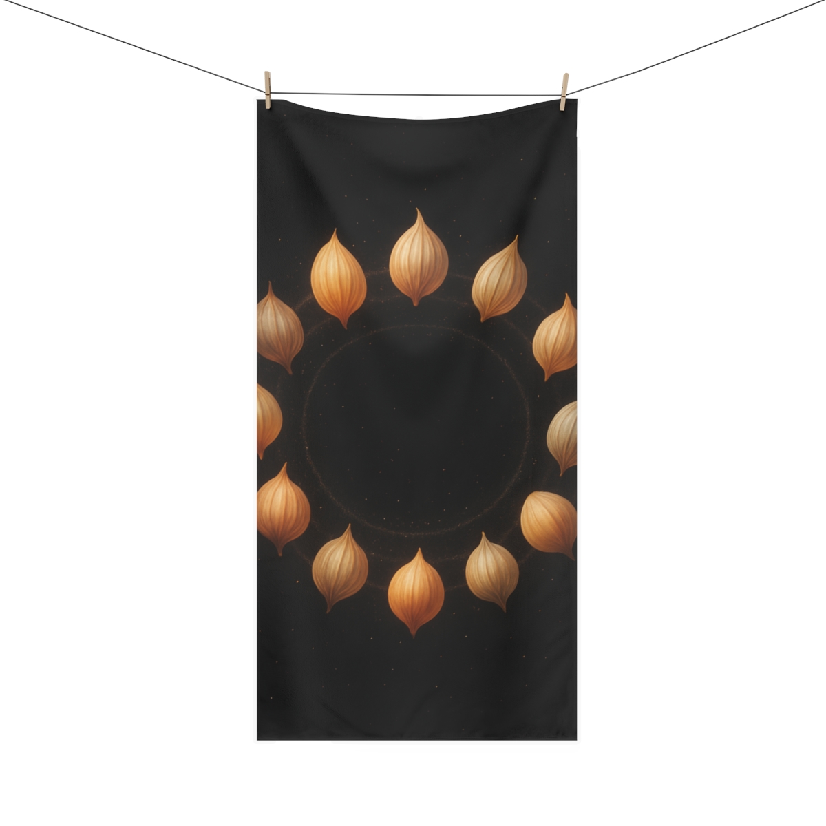 Celestial Seed Halo personalized bath towels