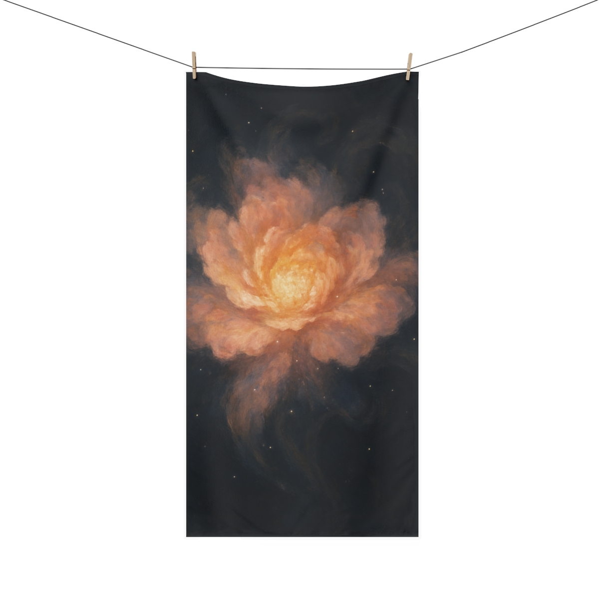 Celestial Tidal Bloom designer printed towels