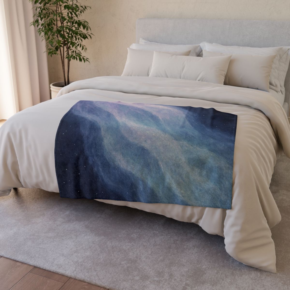 Celestial Veil Cascade decorative home blankets
