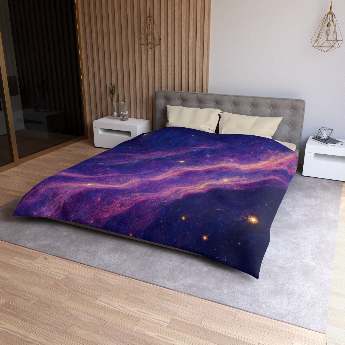 Celestial Veil Of Radiant Nebula unique patterned duvets