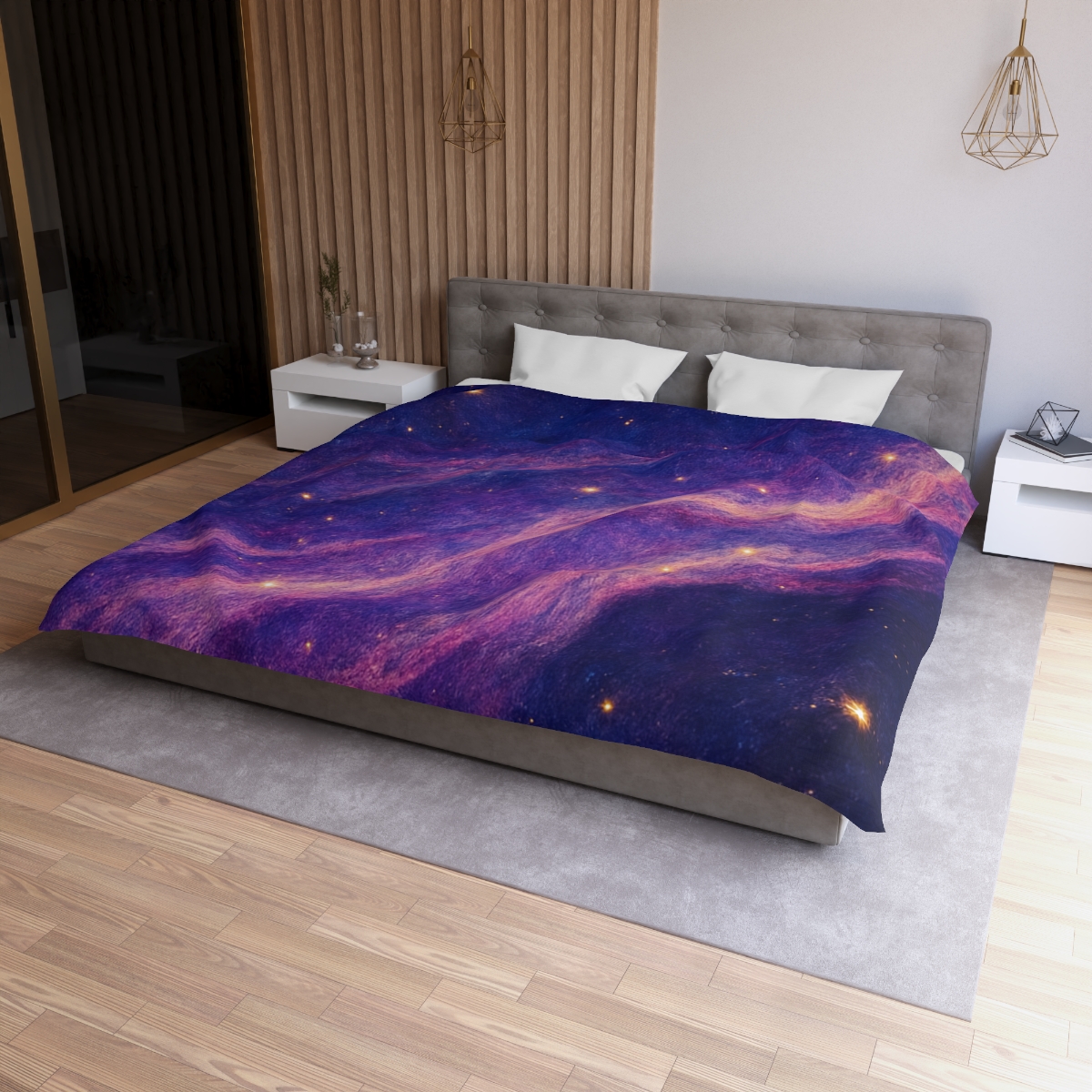 Celestial Veil Of Radiant Nebula unique patterned duvets