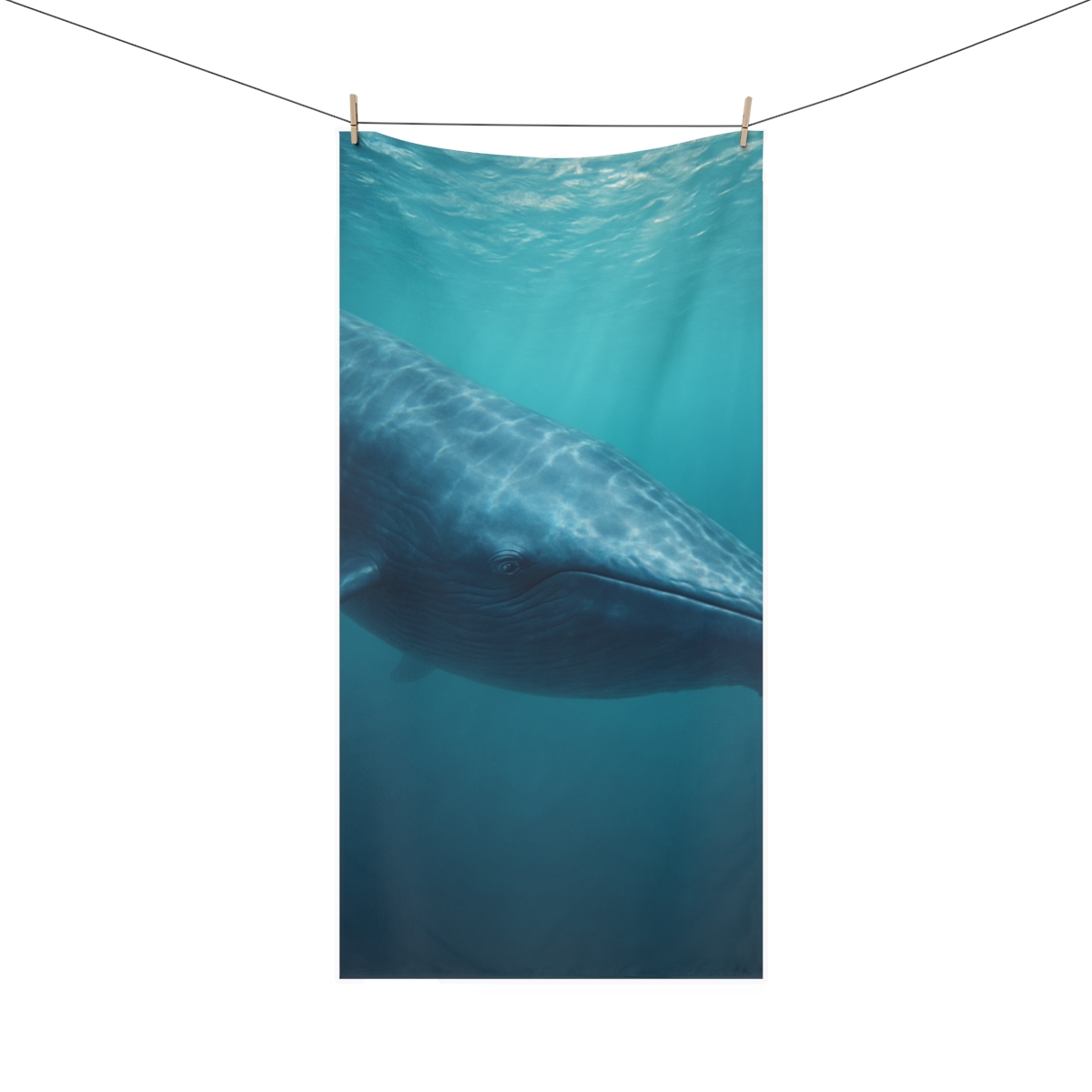Cerulean Glider Blue Whale designer printed towels