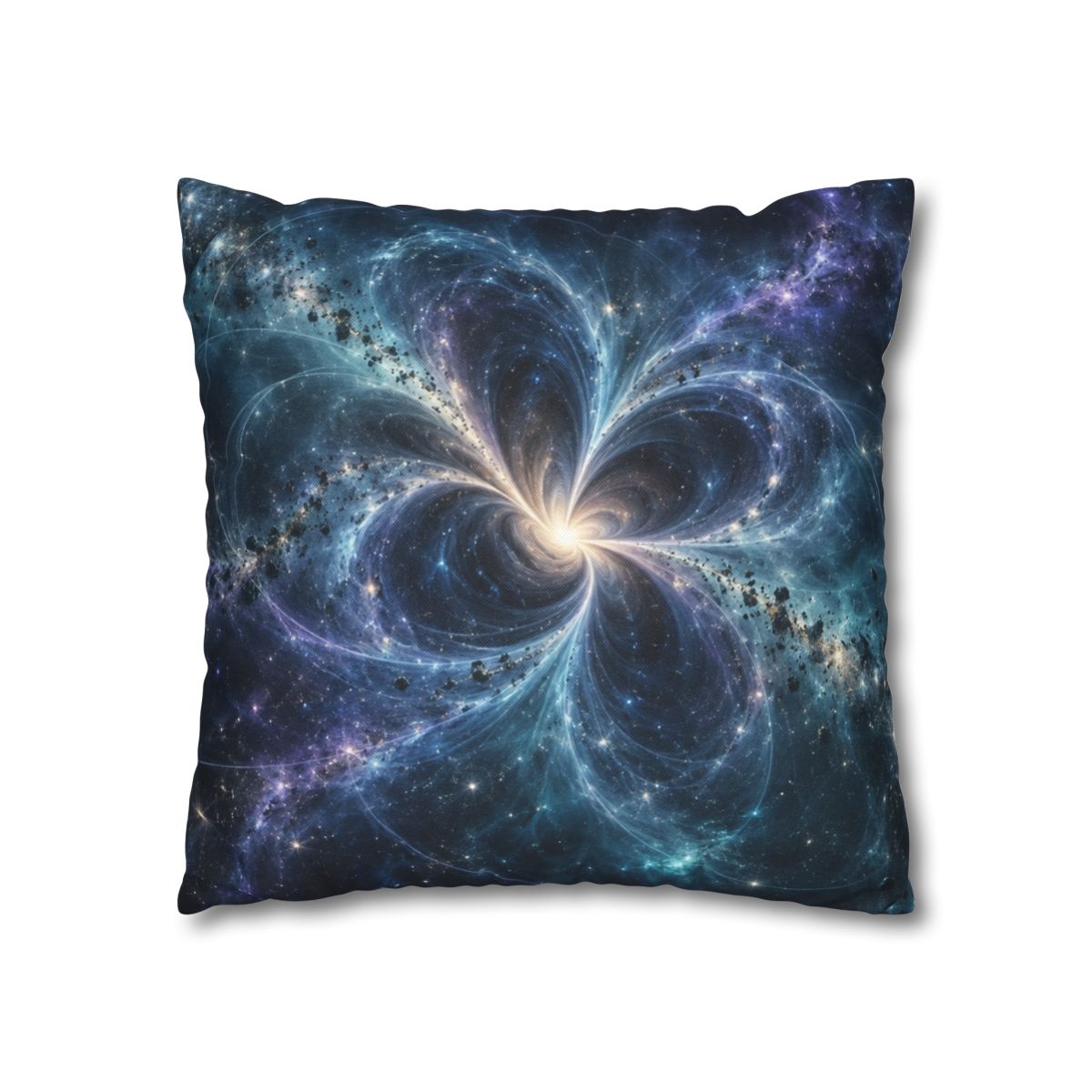 Cerulean Spacetime Bloom personalized pillow covers [AI-f45e7d83-889a467b0d66]