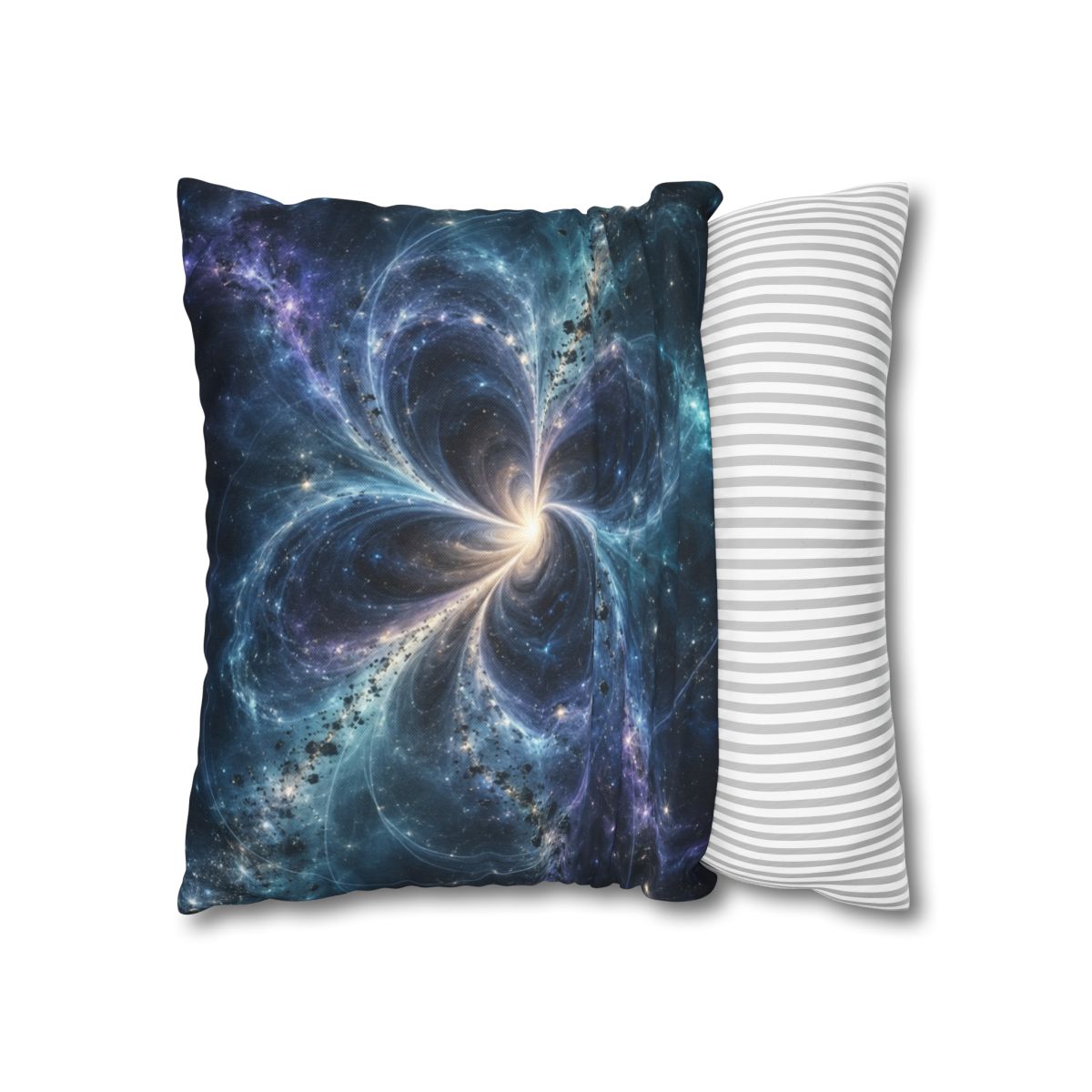 Cerulean Spacetime Bloom personalized pillow covers [AI-f45e7d83-43e24764e53a]