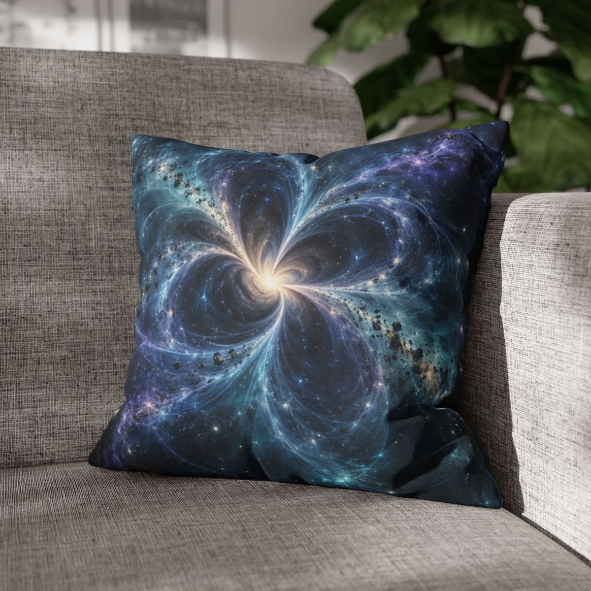 Cerulean Spacetime Bloom personalized pillow covers [AI-f45e7d83-b30f5cbe972c]
