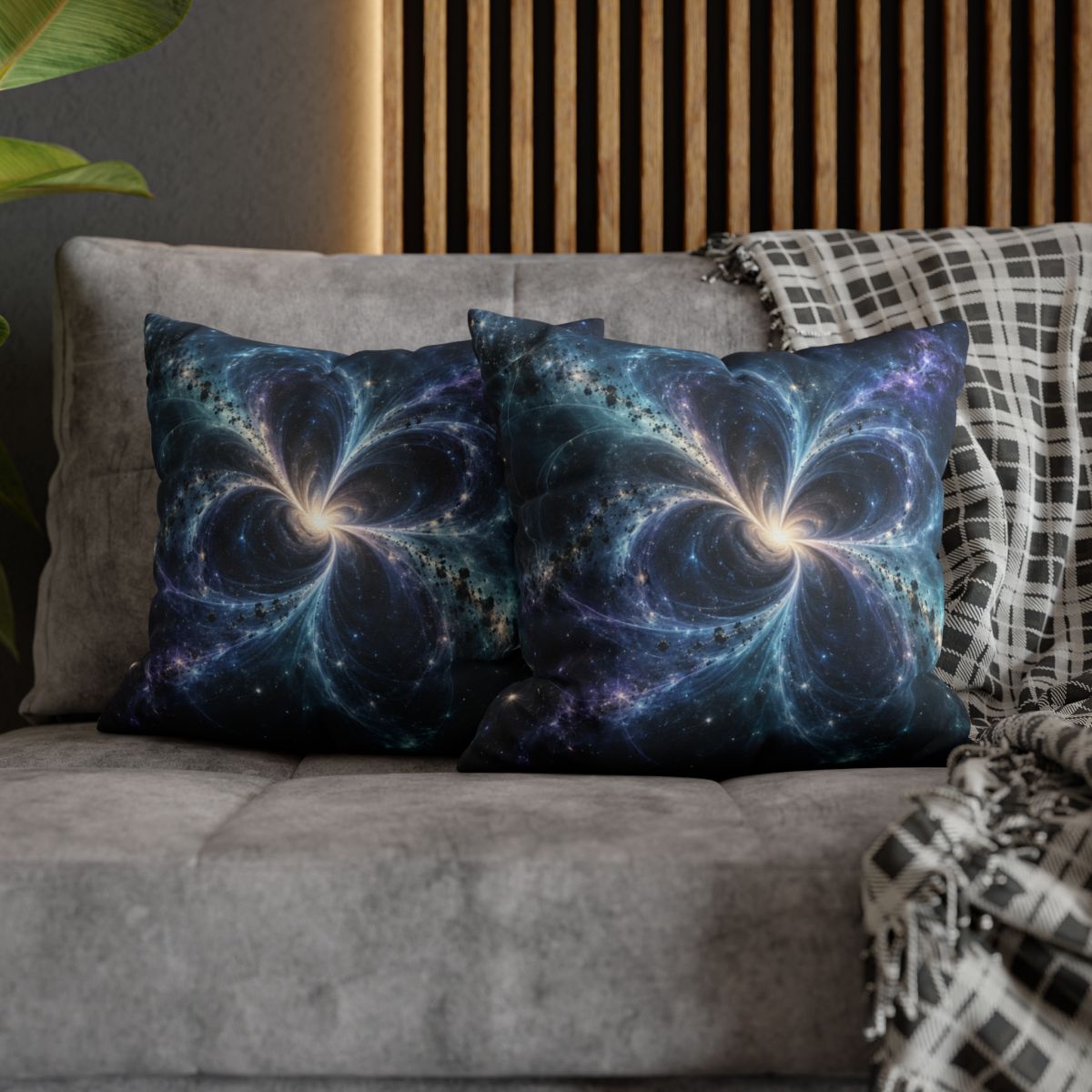 Cerulean Spacetime Bloom personalized pillow covers [AI-f45e7d83-530c45dbf9f7]
