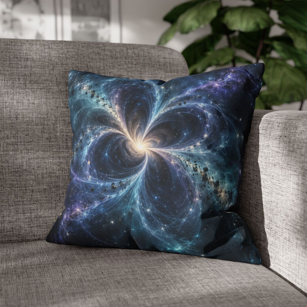Cerulean Spacetime Bloom personalized pillow covers [AI-f45e7d83-5f4f2813c98c]
