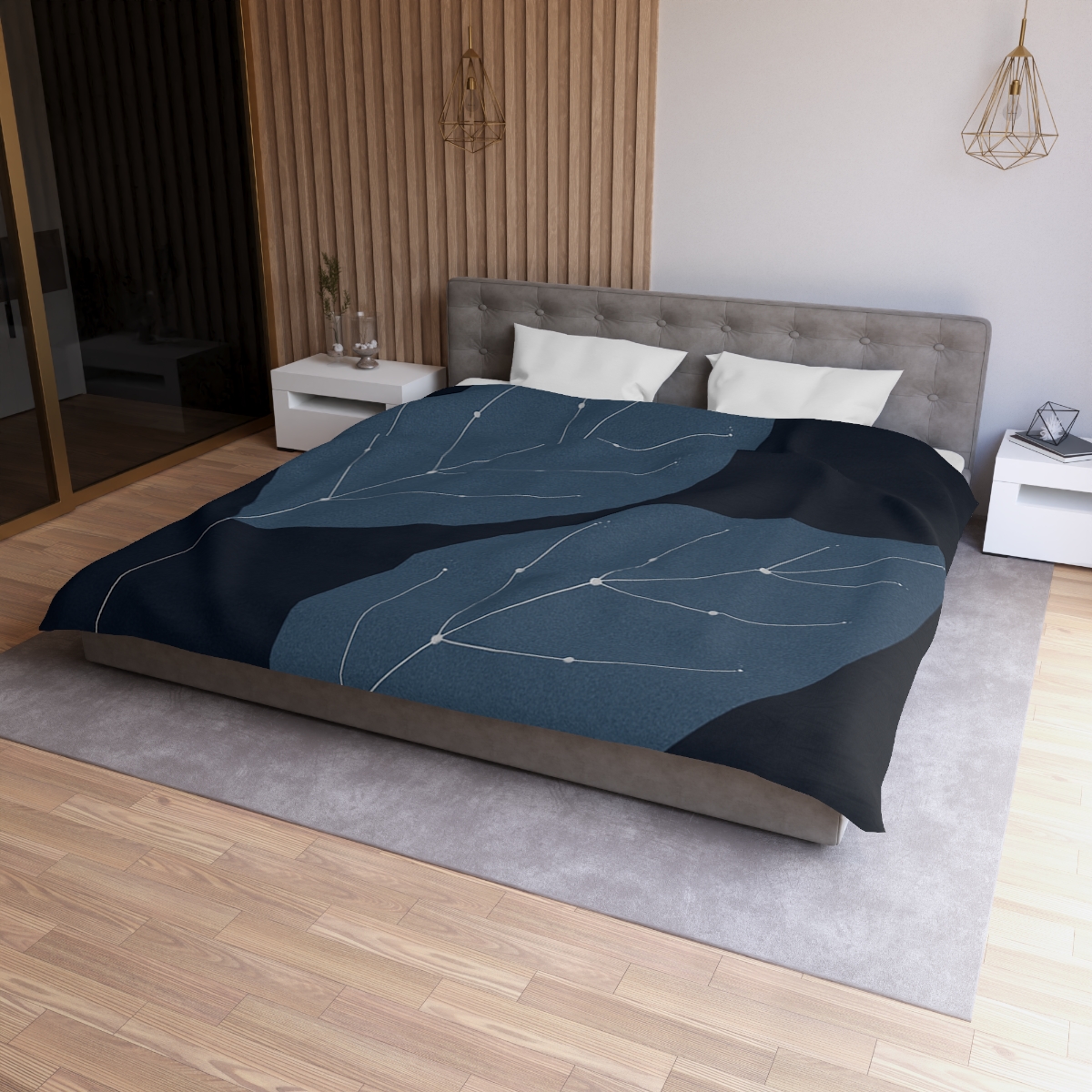 Leaf Vein Constellation Map warm winter duvets