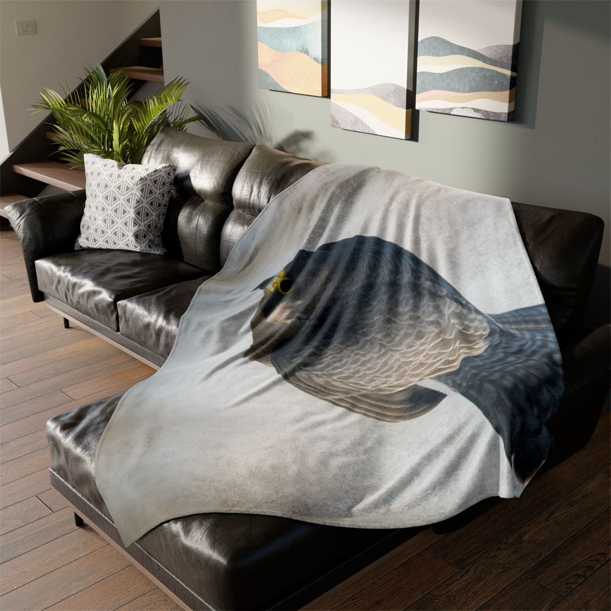 Comet Dive Peregrine Falcon soft fleece blankets