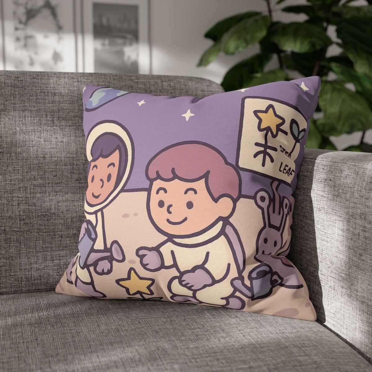 Moon Gardeners Planting Stardust Seeds soft cotton pillow cases