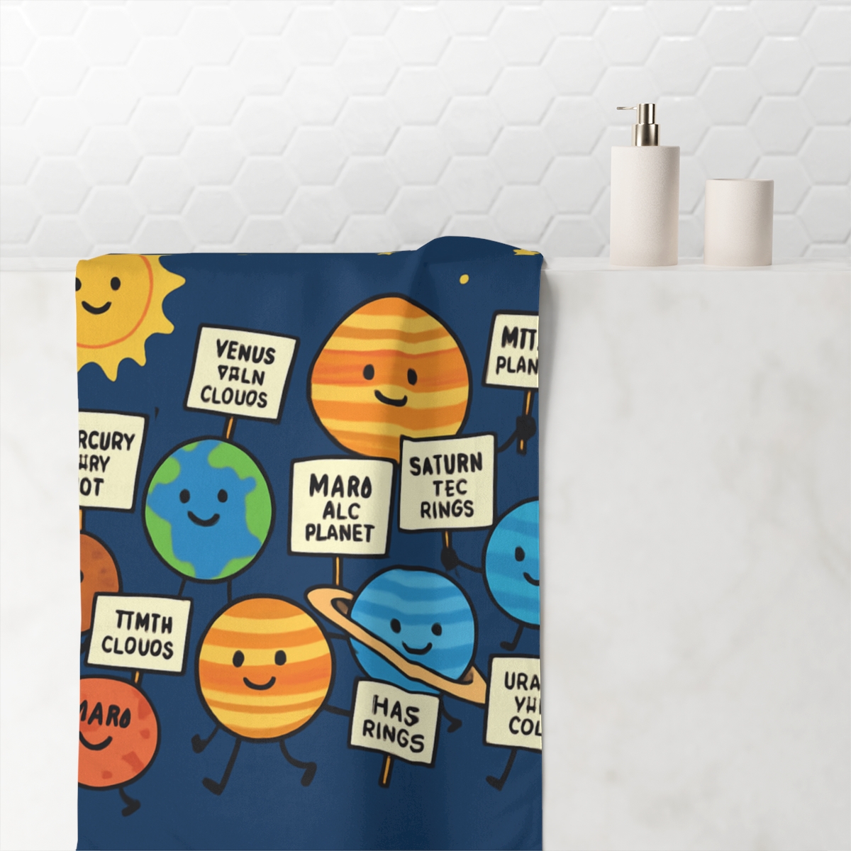 Planet Parade Science Fair custom towels