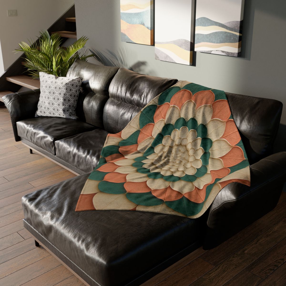 Petal Halo Mosaic trendy patterned blankets