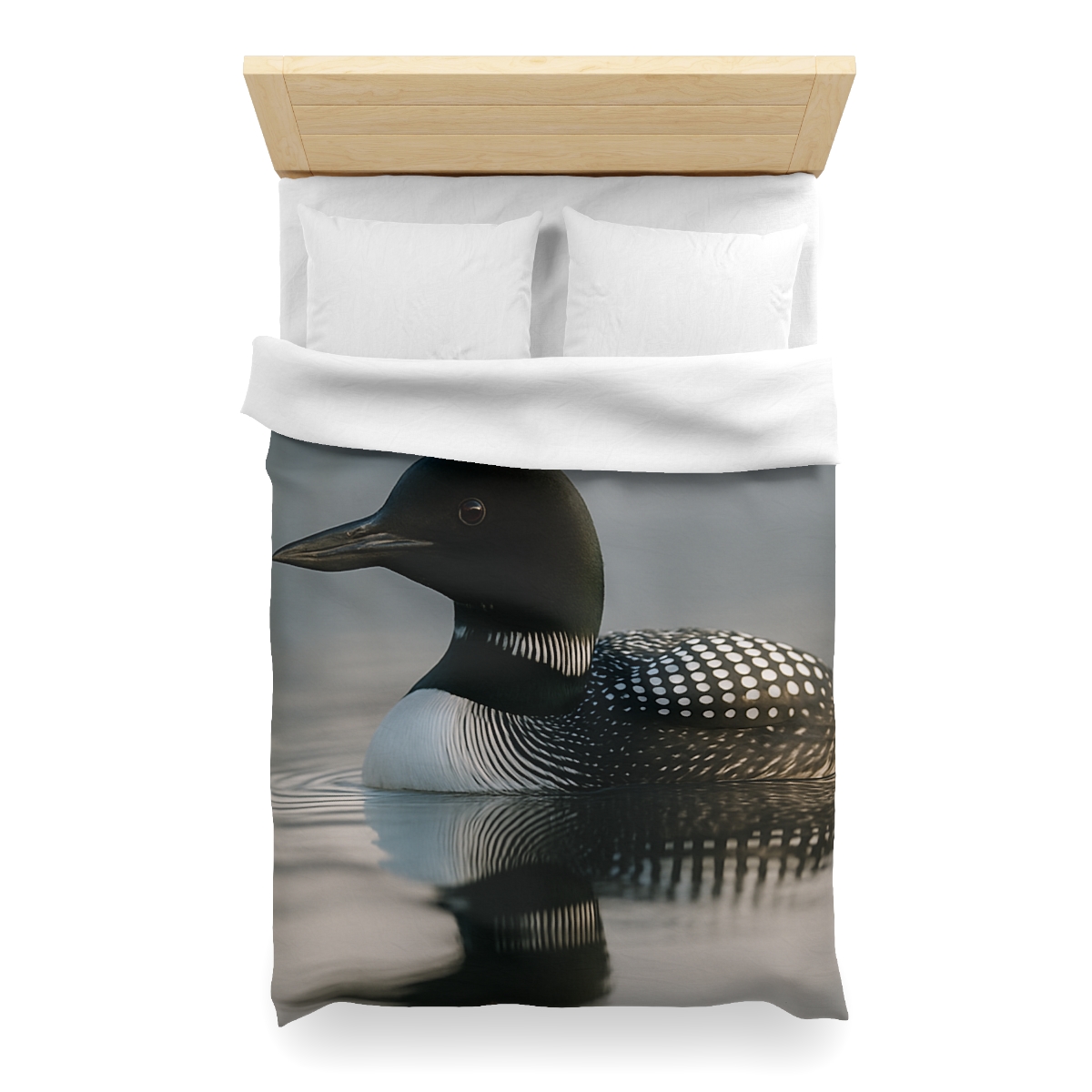 Mirror Calm Common Loon personalized bedding duvets