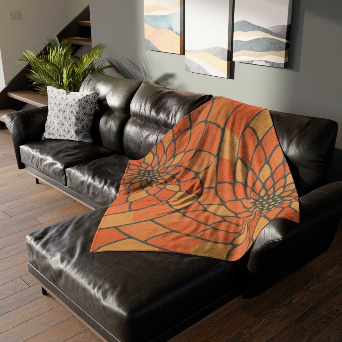 Petal Spiral Matrix soft fleece blankets