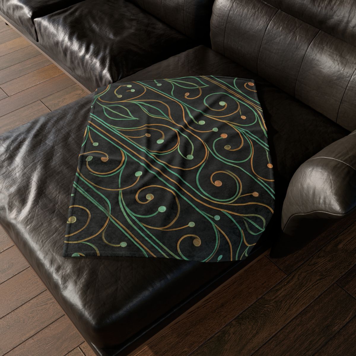 Vine Circuit Lattice soft fleece blankets