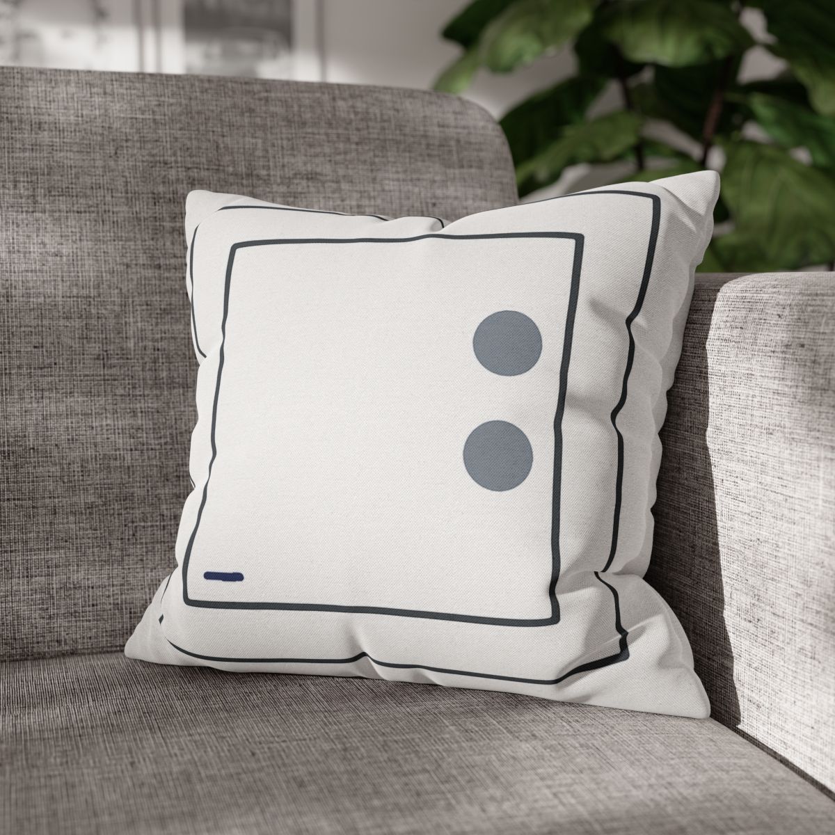 Nested Square With Sliding Circle Pair personalized pillow covers
