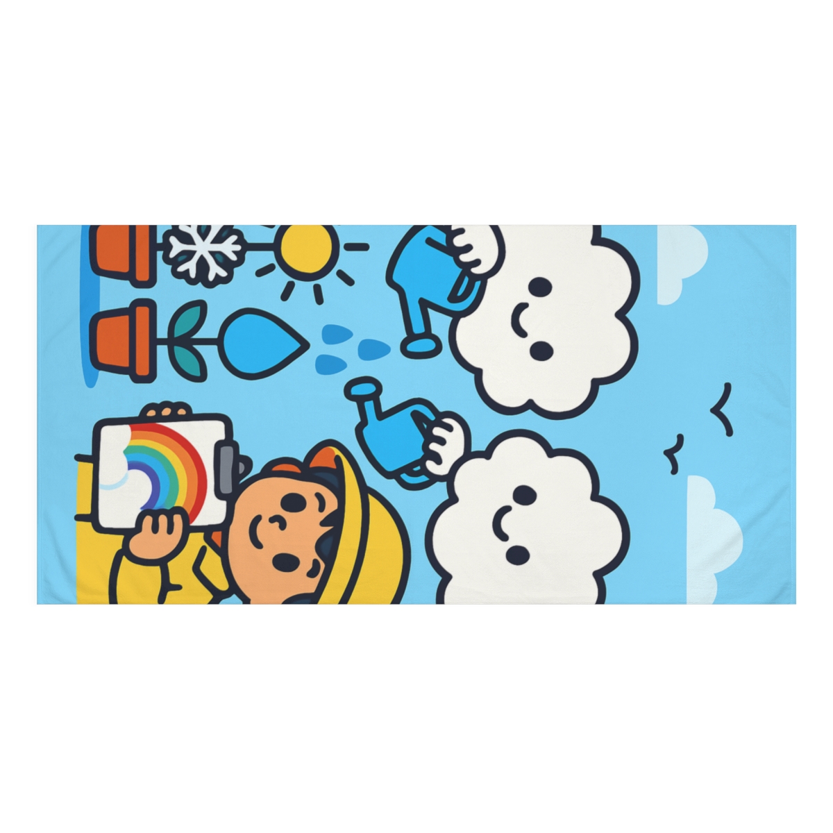 Cloud Gardeners And The Rainbow Weather Map comfortable face towels