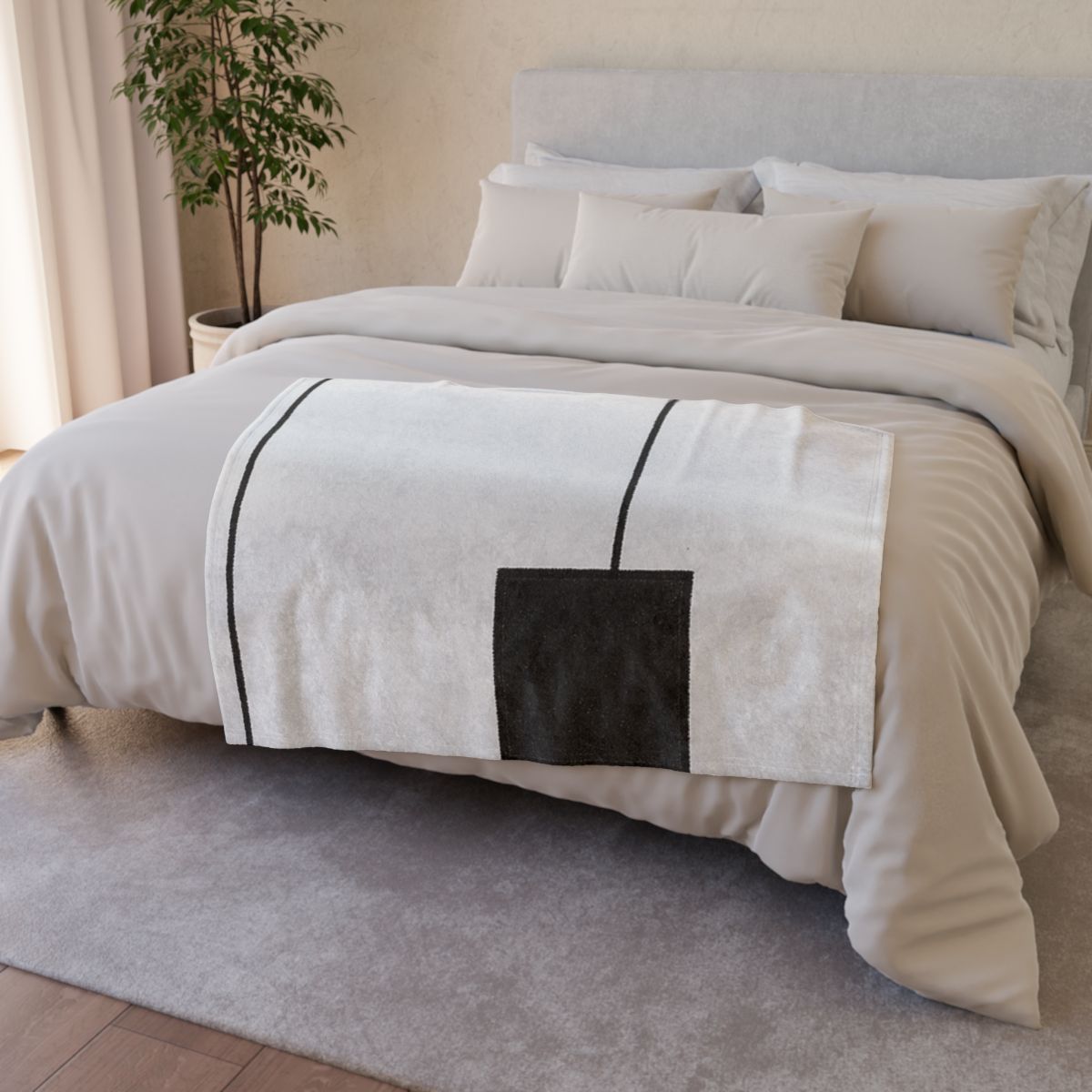 Offset Frame And Inner Square Pause stylish throw blankets